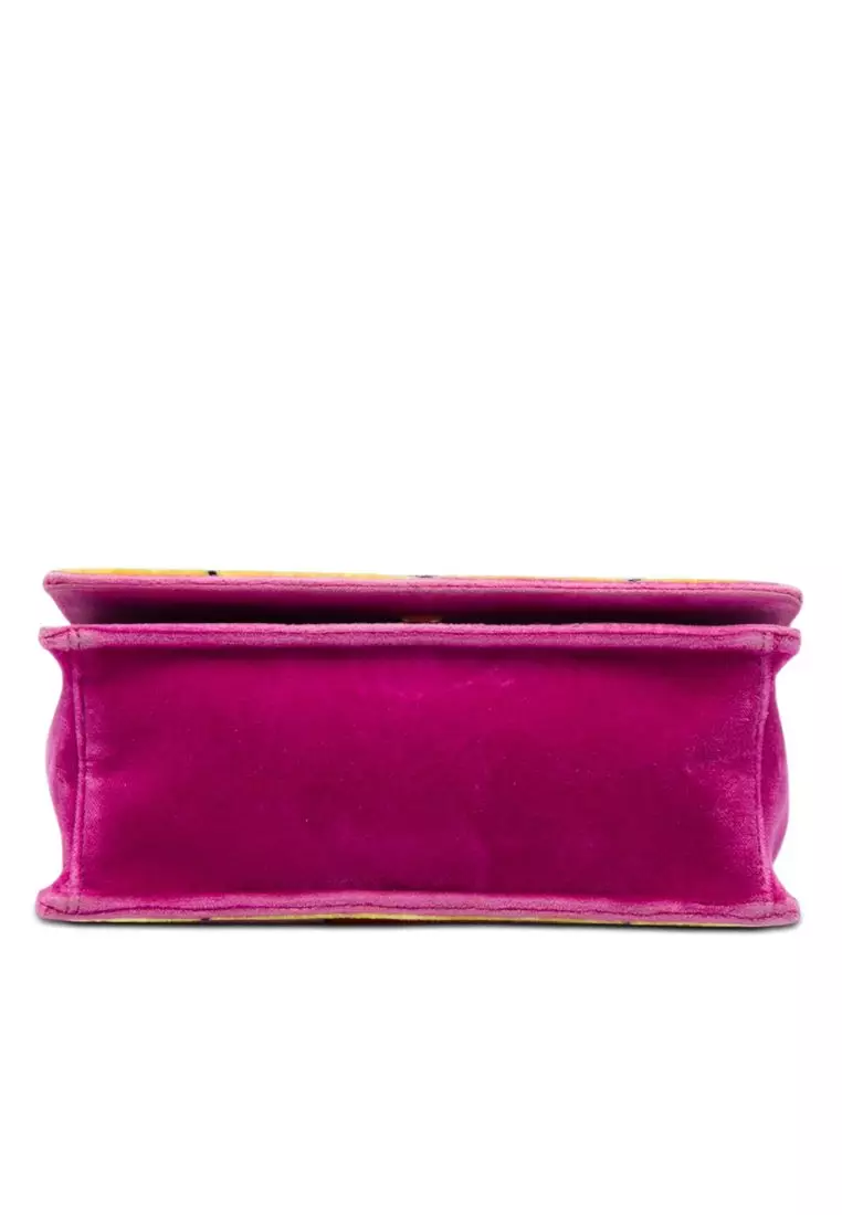 Pre-Loved Prada Velluto Ricamo Trompe L'oeil Cahier Crossbody
