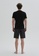 DAGİ black Black Short Pyjama Set, Striped, V-Neck, Regular Fit, Short Sleeve Homewear And Sleepwear for Men 9373DAAB344602GS_3