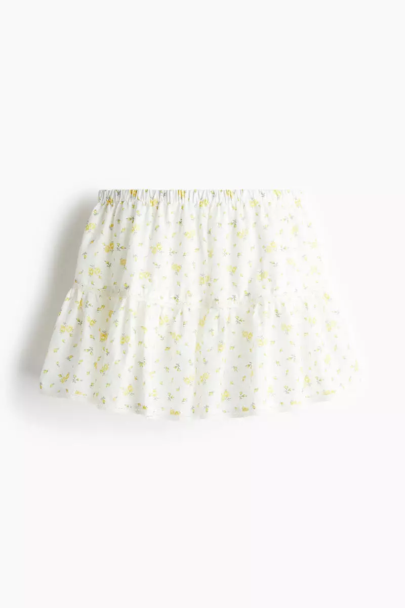 Lace-detail mini skirt