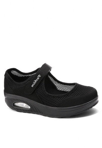 Twenty Eight Shoes black Single Strap Mesh Rocking Shoes VC699 0A157SH54A214AGS_1