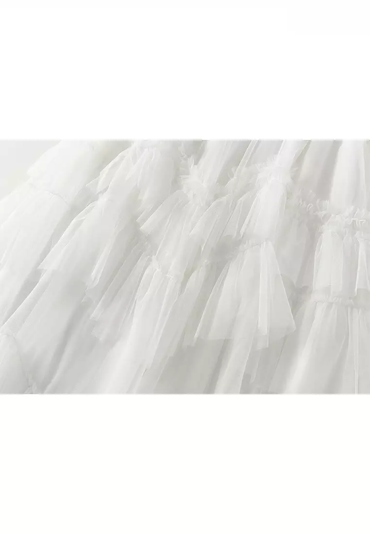 Spring/Summer Mesh Tiered Skirt AF-D1865