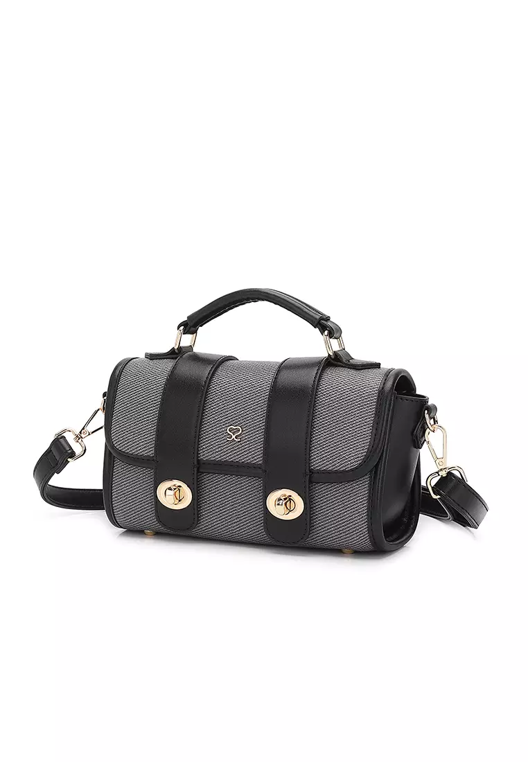 Women's Top Handle Bag / Sling Bag / Crossbody Bag / Shoulder Bag (Tas Tangan Wanita / Tas Selempang Wanita / Tas Bahu Wanita) - Hitam