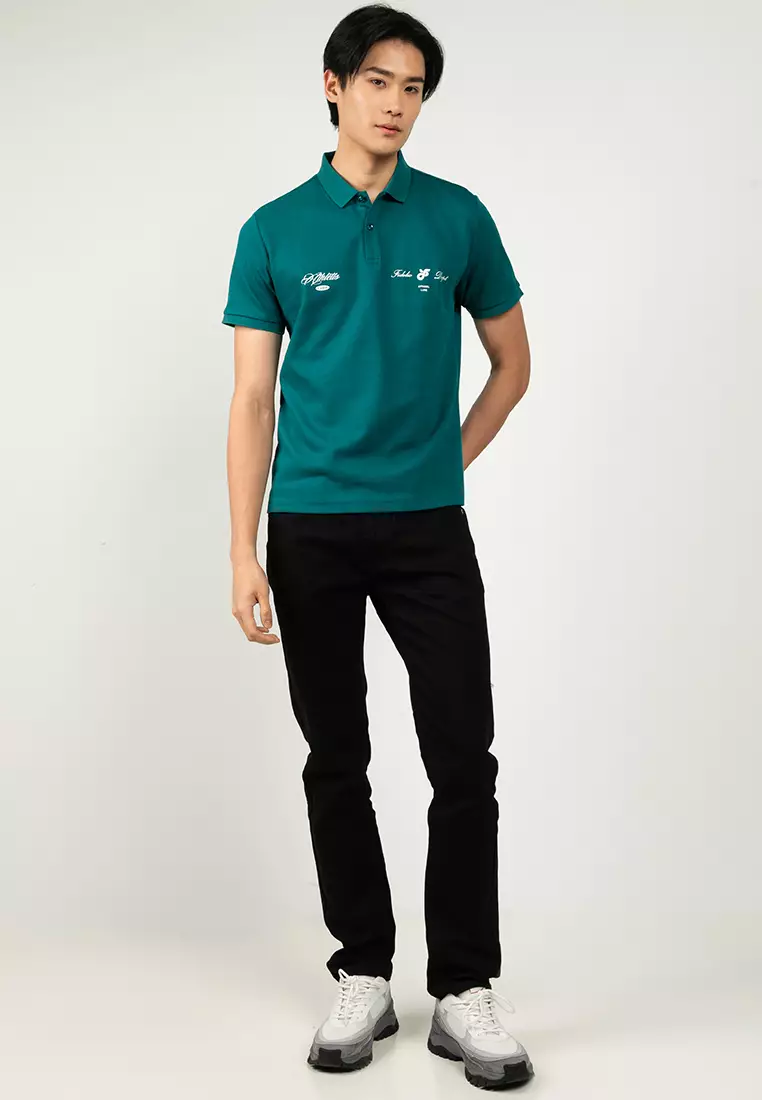 Athletic Camp Printed Polo Shirt