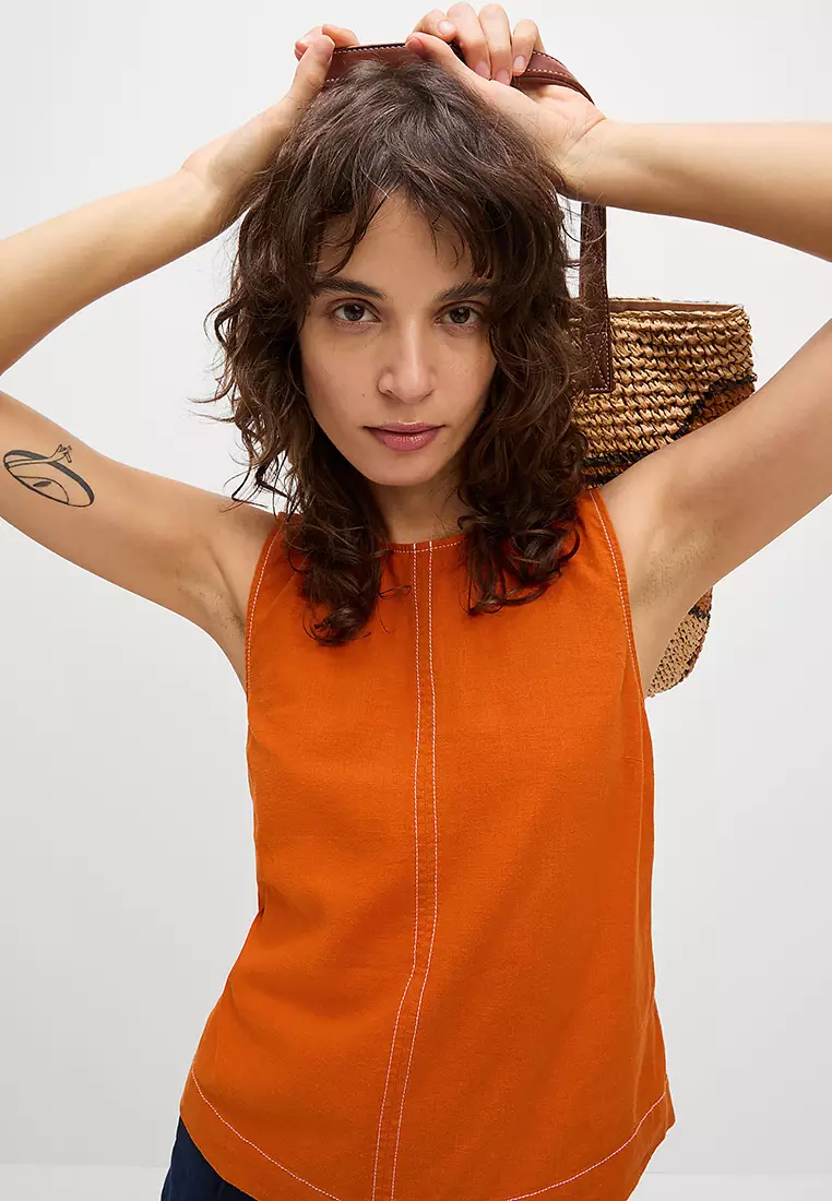 Linen Rich Regular Fit Vest