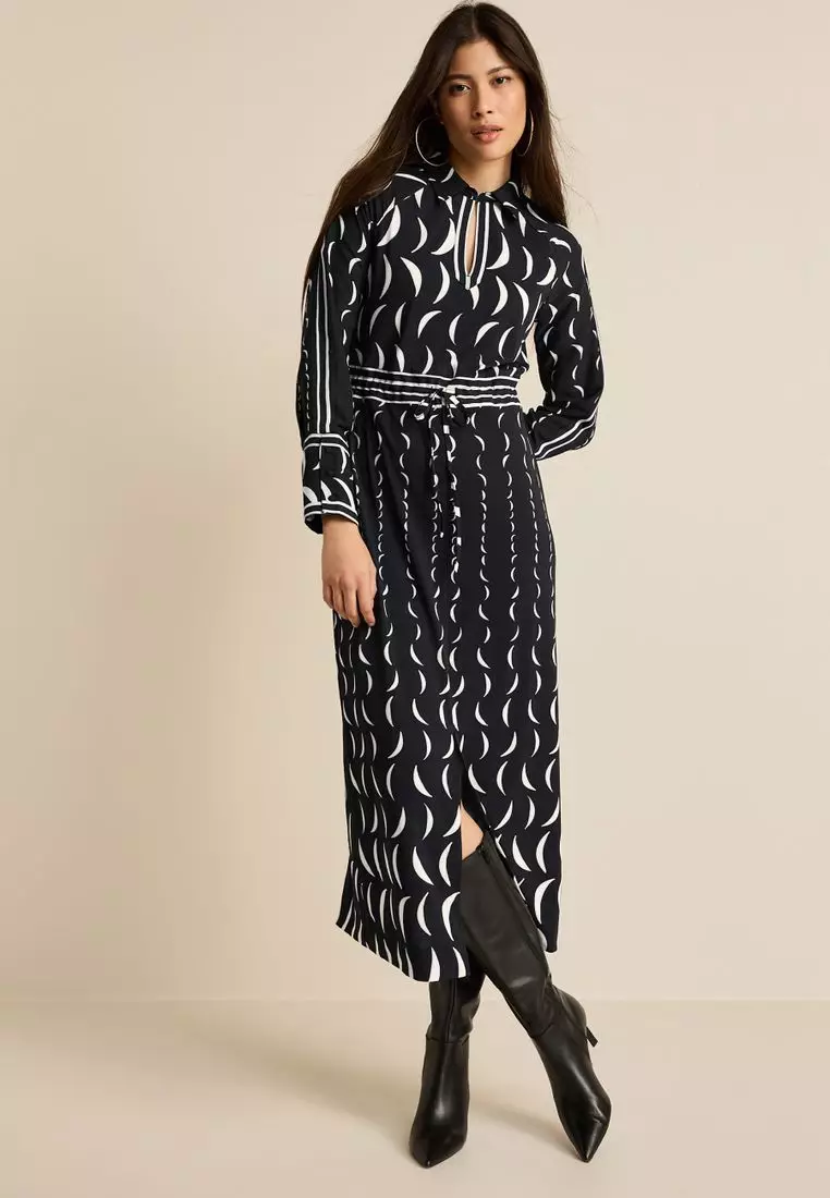 Long Sleeve Column Shirt Dress