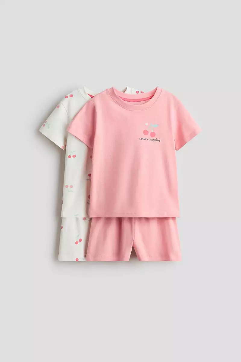 2-pack printed cotton pyjamas