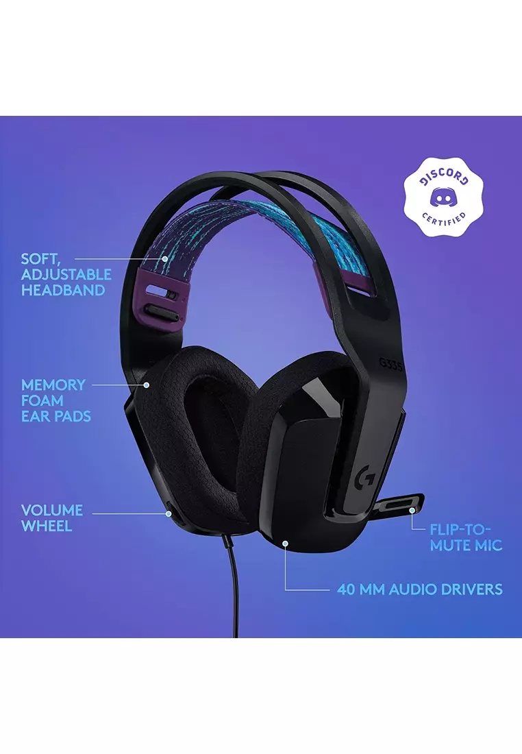 Buy Logitech G Logitech G335 Stereo Wired Gaming Headset (Black) 2024