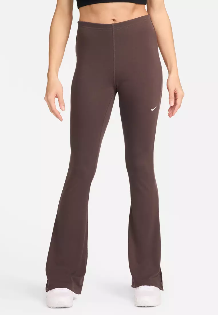 ★★Nike★★ Sportswear Chill Knit Tight Mini Rib Flare Legg Nike Sportswear Chill Knit Women's Tight Mini-Rib Flared