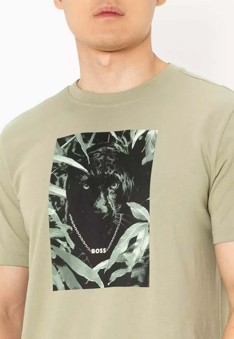 Buy BOSS Animal Graphic Cotton Jersey T-Shirt - BOSS Orange