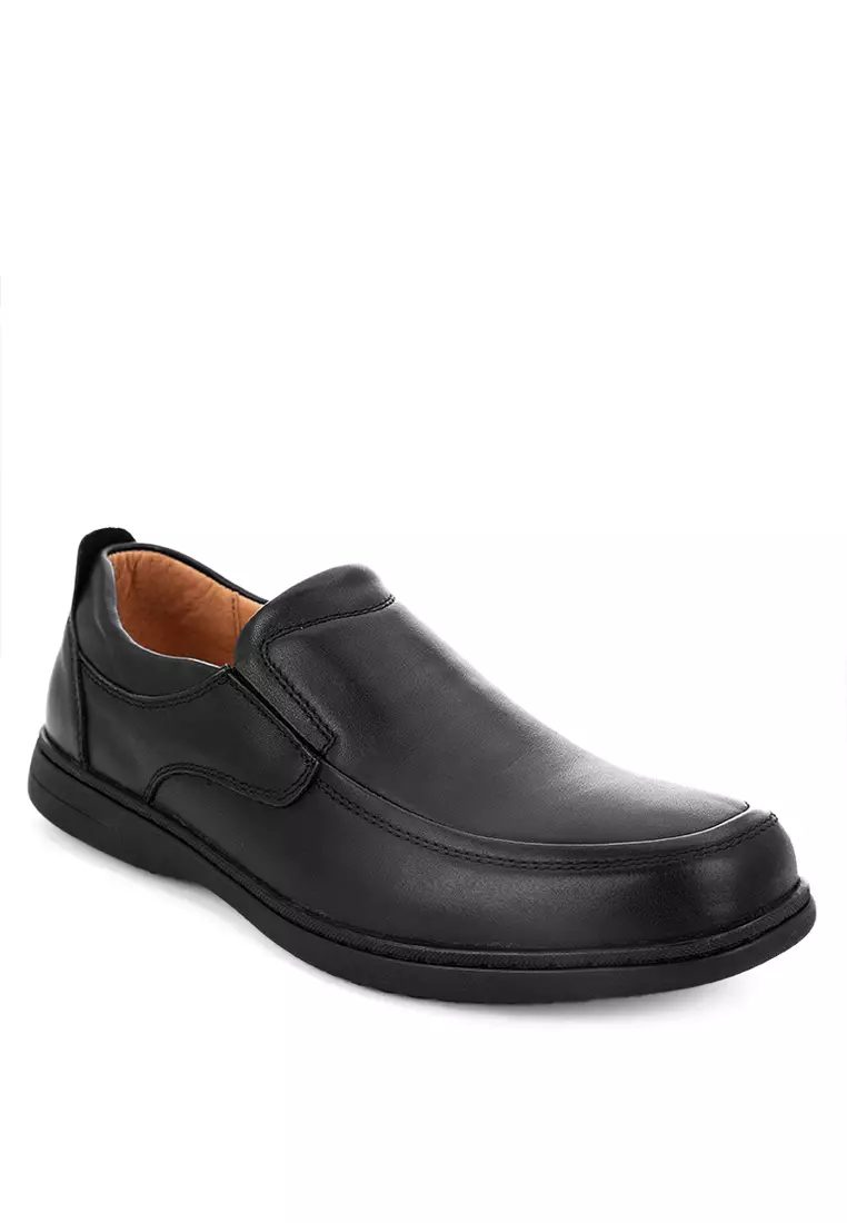 Discount on Bristol Shoes  shoes - SKU: Quadro Black Slip-On Loafers