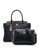 POLO HILL black POLO HILL Ladies Weave Pattern Handbag 2-in-1 Bundle Set 53690ACD816236GS_1