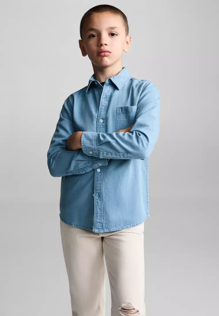 Children's denim shirts shops