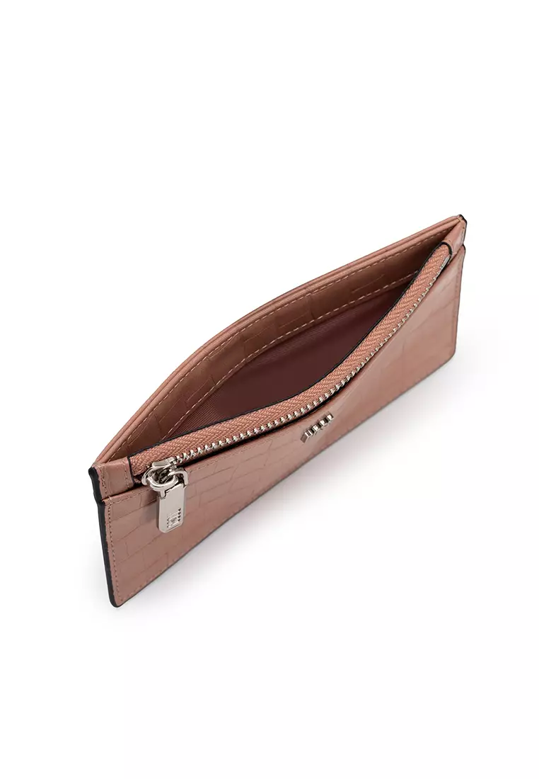 FAUX CROCO CARD HOLDER