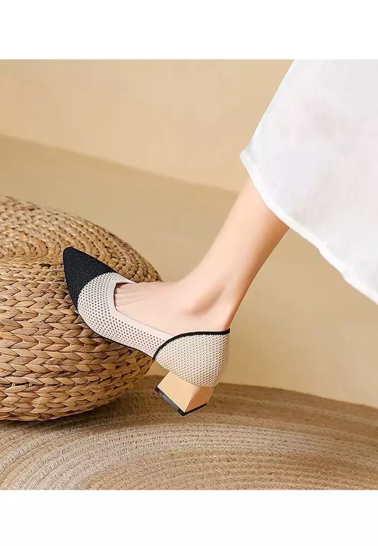 4CM Pointy Hollowed Flyknit Pumps XSN6818