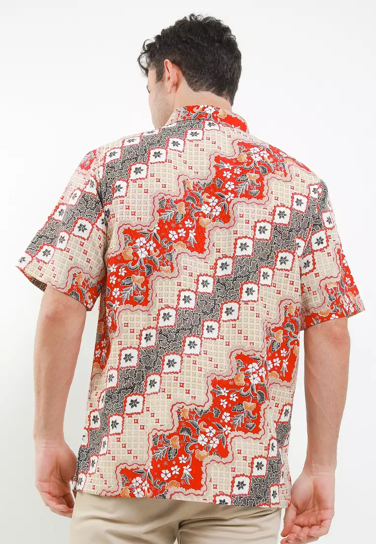 Hem Regular Fit Batik Lereng Kawung