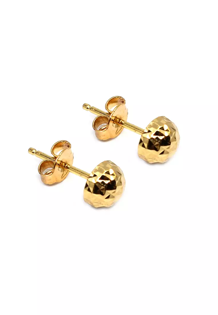 18K Italian Made Yellow Gold Earrings