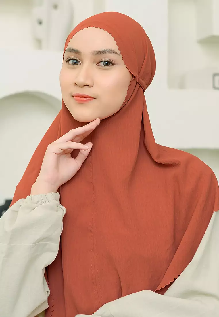 Biyya Instan Lasercut (Bergo Crinkle) Burnt Brick