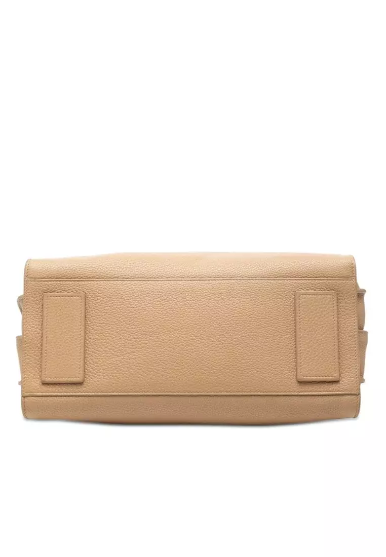 Pre-Loved Saint Laurent Small Grained Calfskin Supple Sac De Jour Satchel