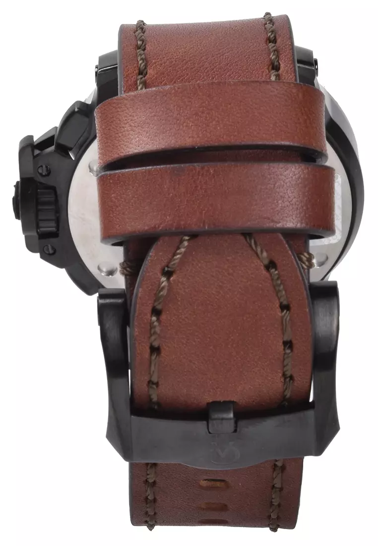 Jam Tangan Pria Alexandre Christie Chronograph AC 6295 MCLEPBA - Brown Leather Strap