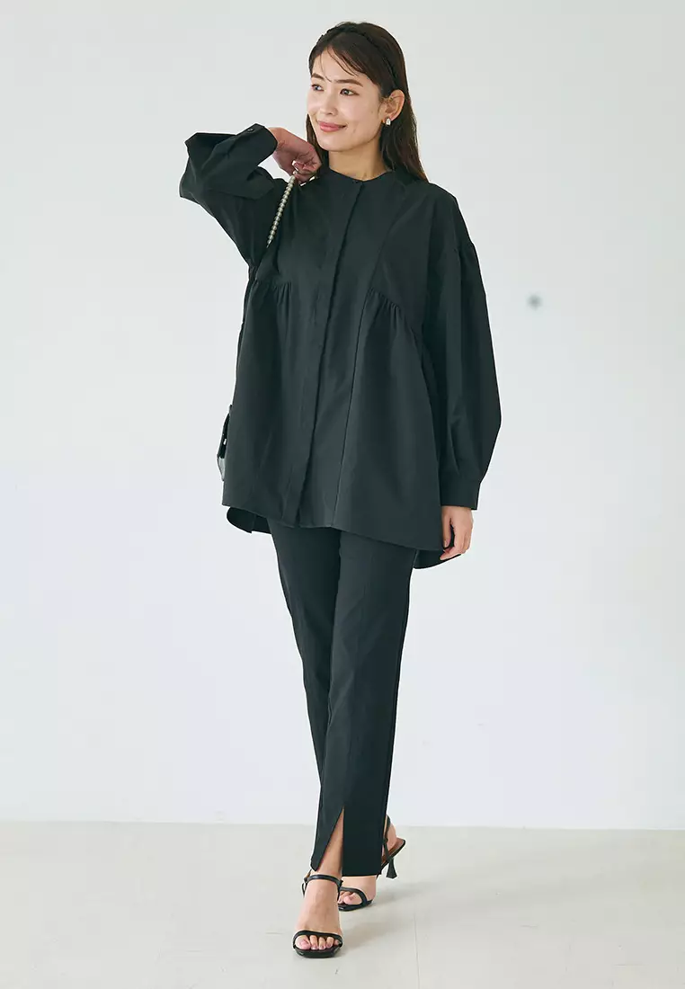 Buy Comcoca Stretch Stand Collar Flare Blouserelaxed Fit 2024 Online