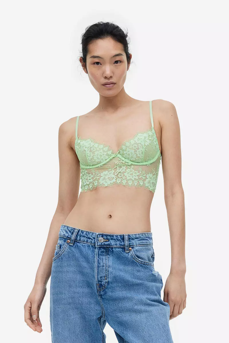Buy H&M Non-padded lace bustier 2024 Online