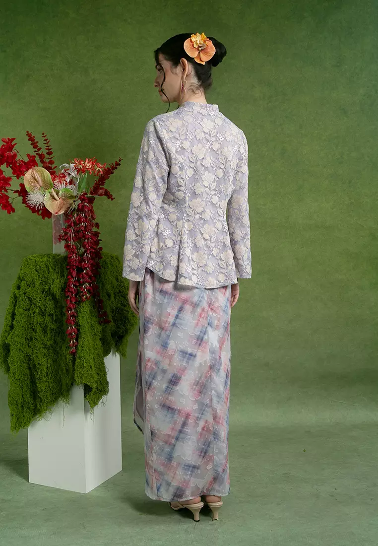 Dewi Peplum Top with skirt set