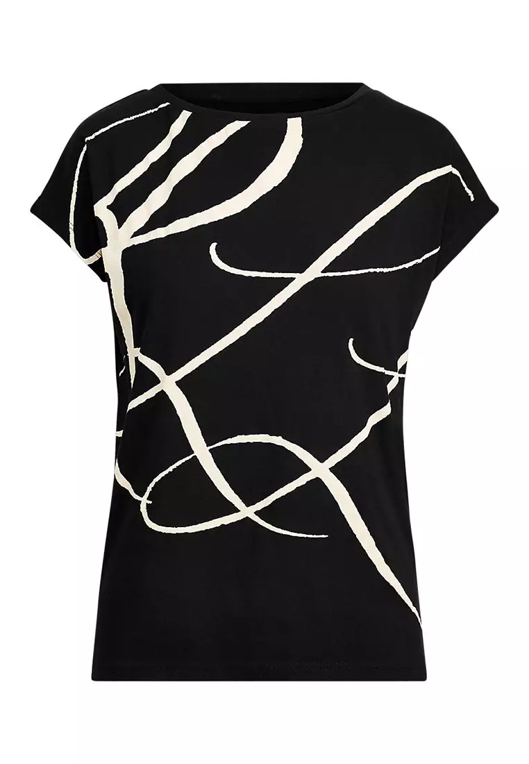 Lauren Ralph Lauren Logo-Print Cotton-Blend Top