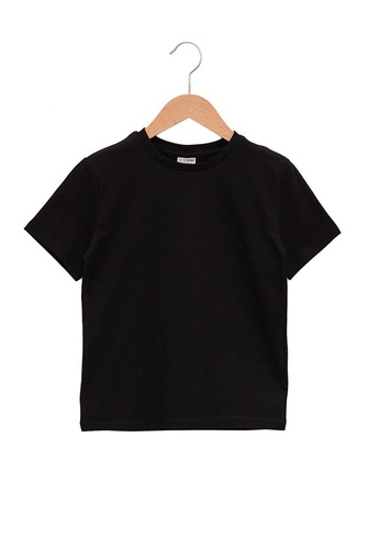 LC Waikiki black Basic Cotton Boy T-Shirt C3B89KA3846264GS_1