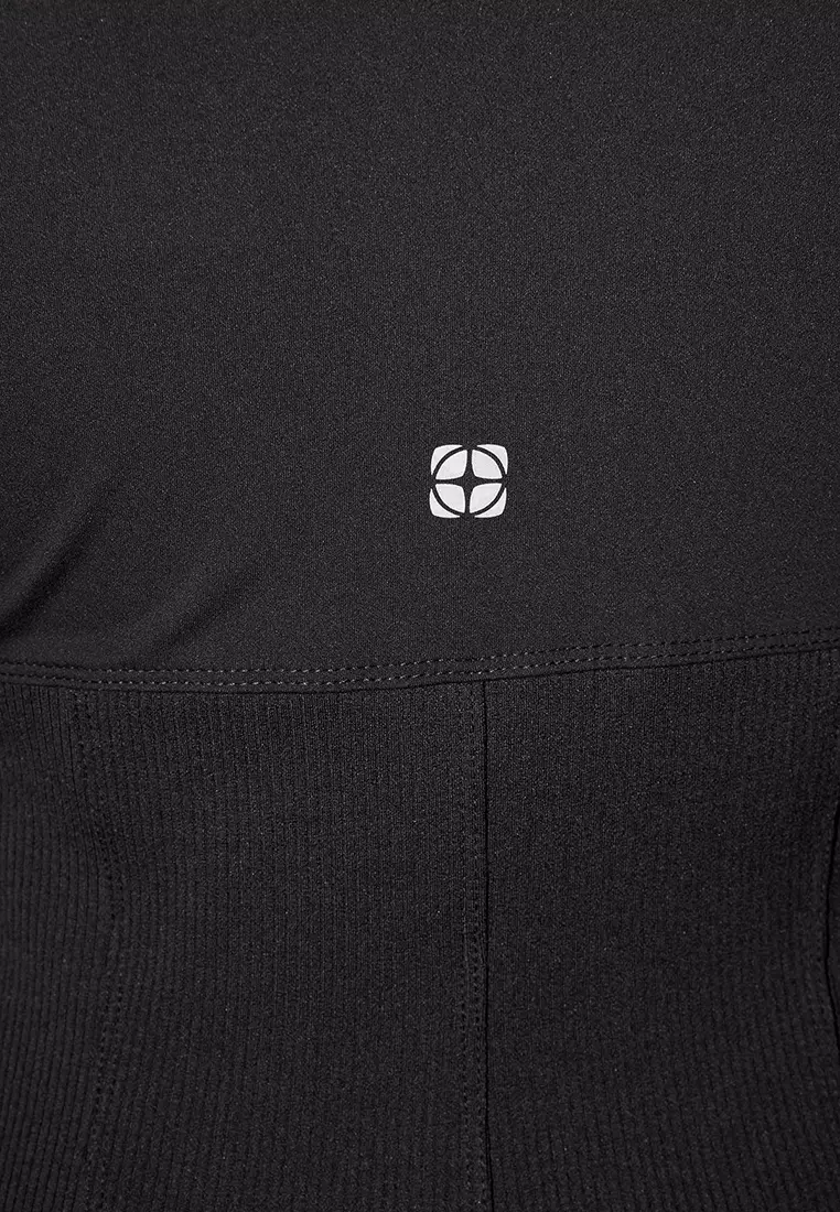Anthracite Brushed Soft Fabric Thumb Hole Knitted Sports Jacket/Sweatshirt THMAW25SK00001