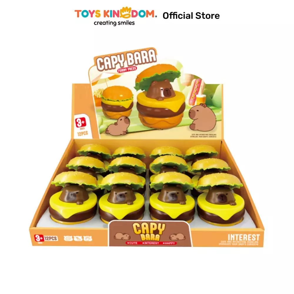 Kiddy Fun Minifigure Capybara Burger Press Car - Cokelat