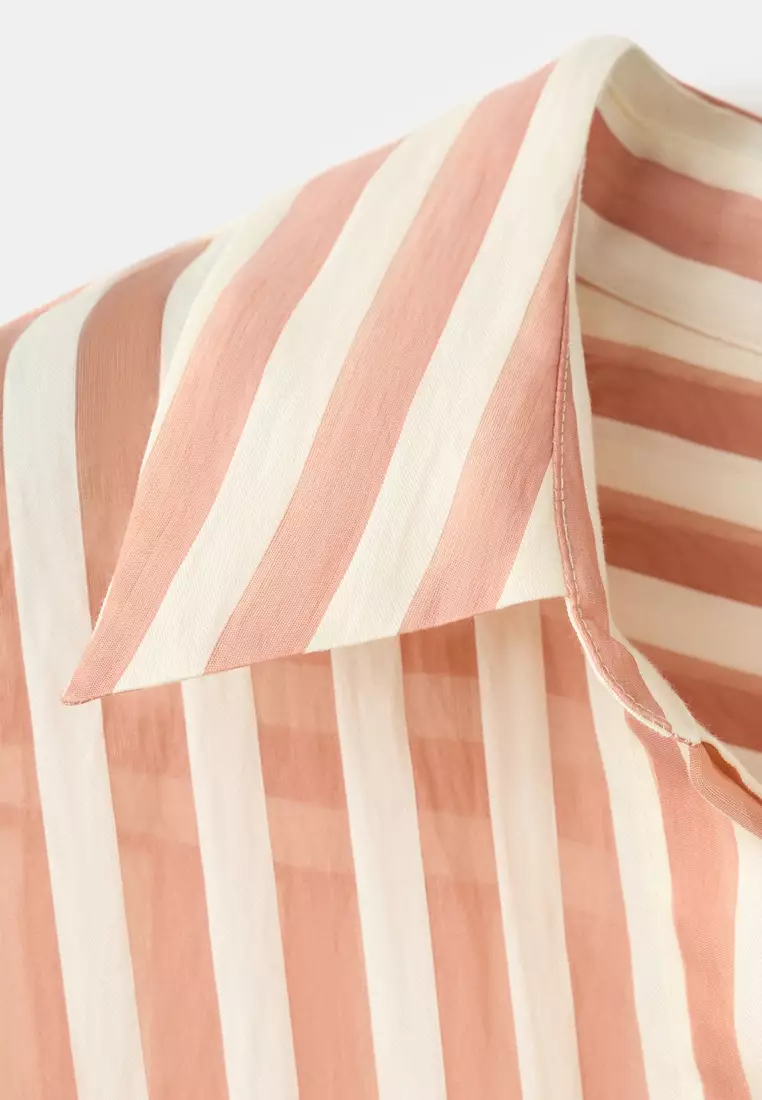 Semi-Transparent Striped Shirt
