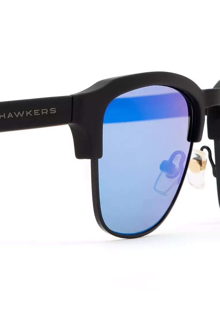 HAWKERS Rubber Black Clear Blue CLASSIC Sunglasses for Men and Women
