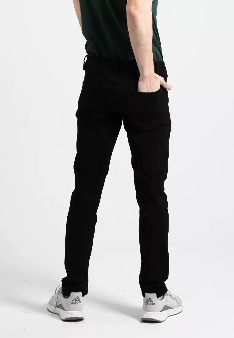 Forest Stretchable Slim Fit Jeans Men Denim Jeans | Seluar Jeans Lelaki Slim Fit - 610194-01Black