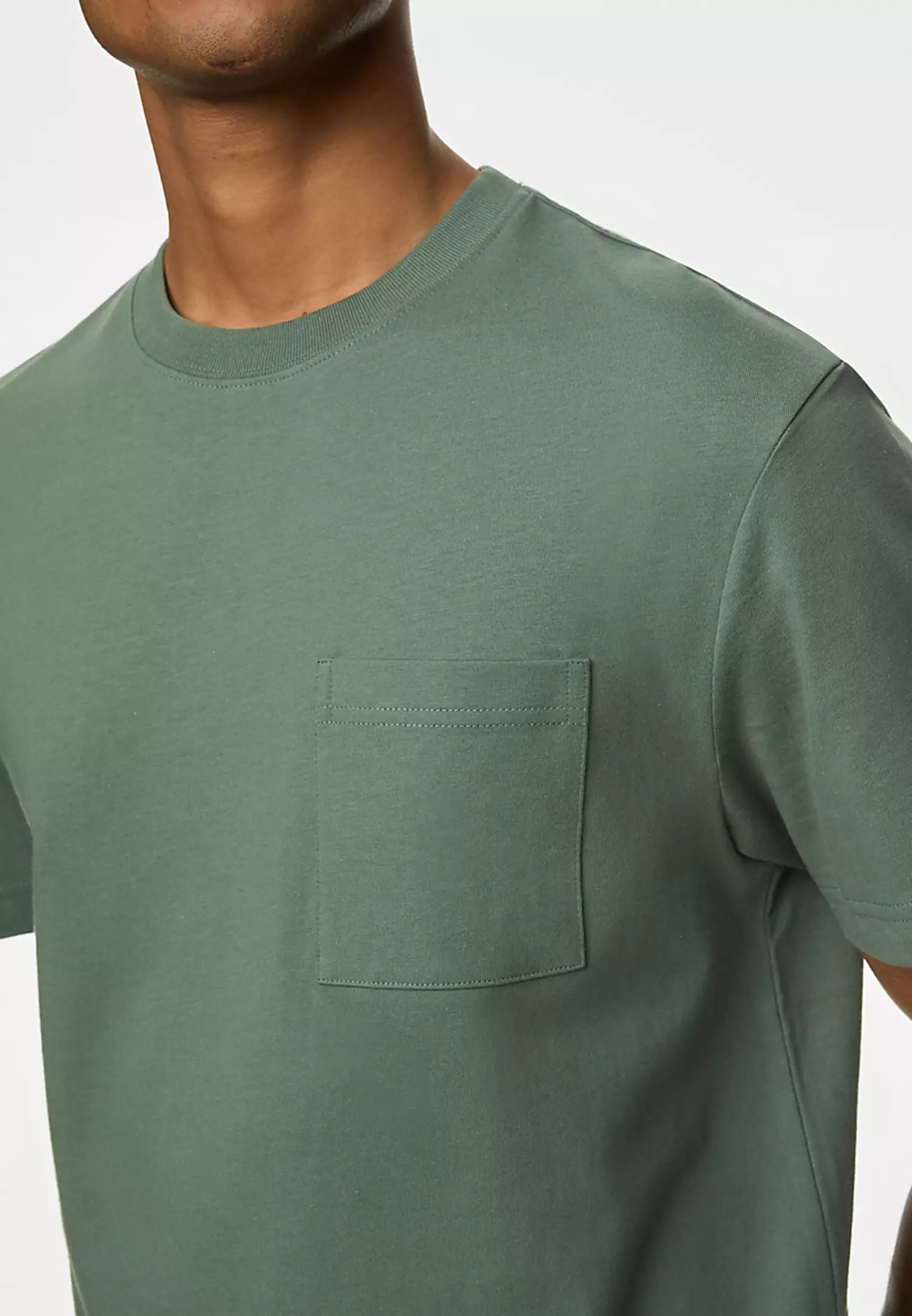 Pure Cotton Midweight Pocket T-shirt