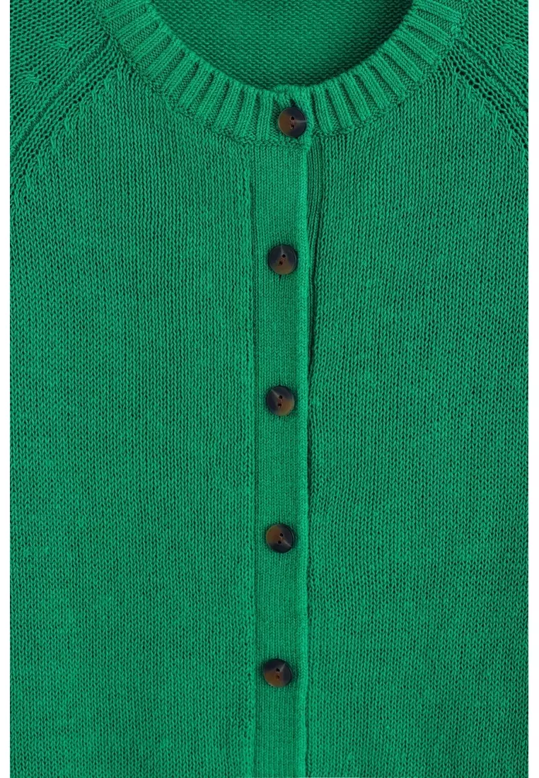 KNITTED LINEN CARDIGAN