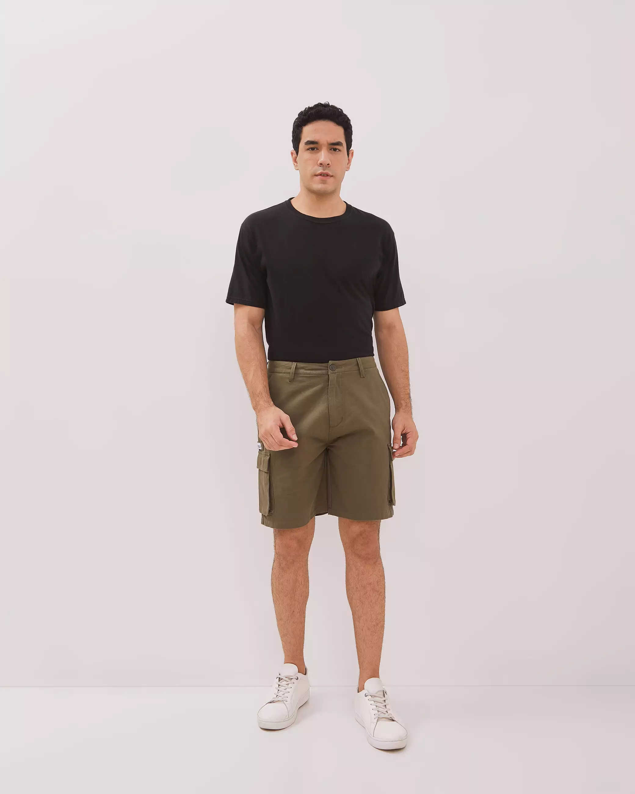 AMK Celana Pria Cargo Pendek PT Stanley Sp Olive