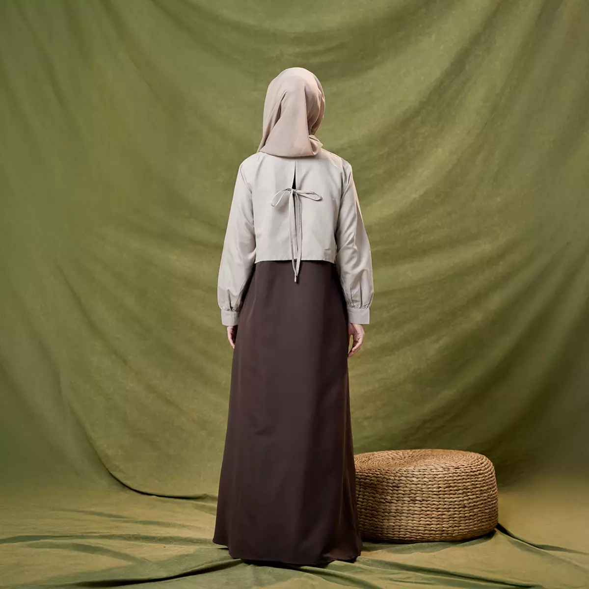 ZM Zaskia Mecca - Keyla Ash Gamis Wanita Dress - Romansa Khatulistiwa - Wijayakusuma