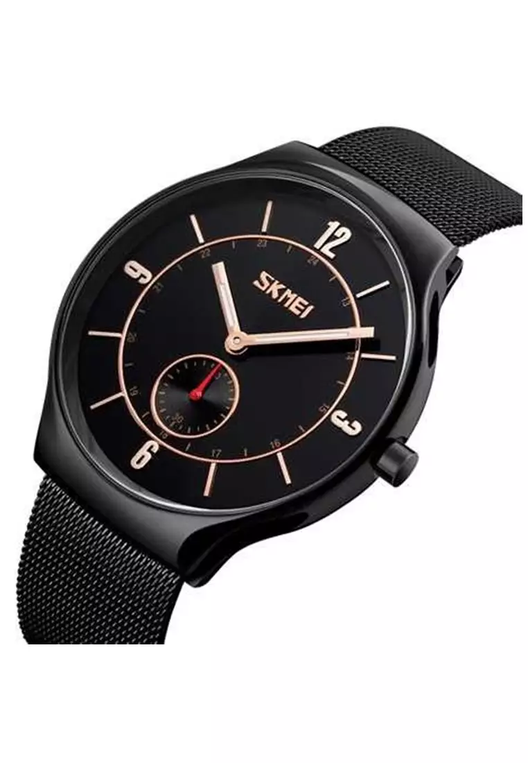 Jam Tangan Kasual Analog Pria Waterproof 30m Strap Tali Material Stainless Steel BZ87 ORIGINAL