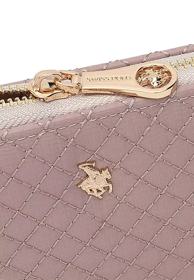 Quilted Long Purse / Wallet - Pink