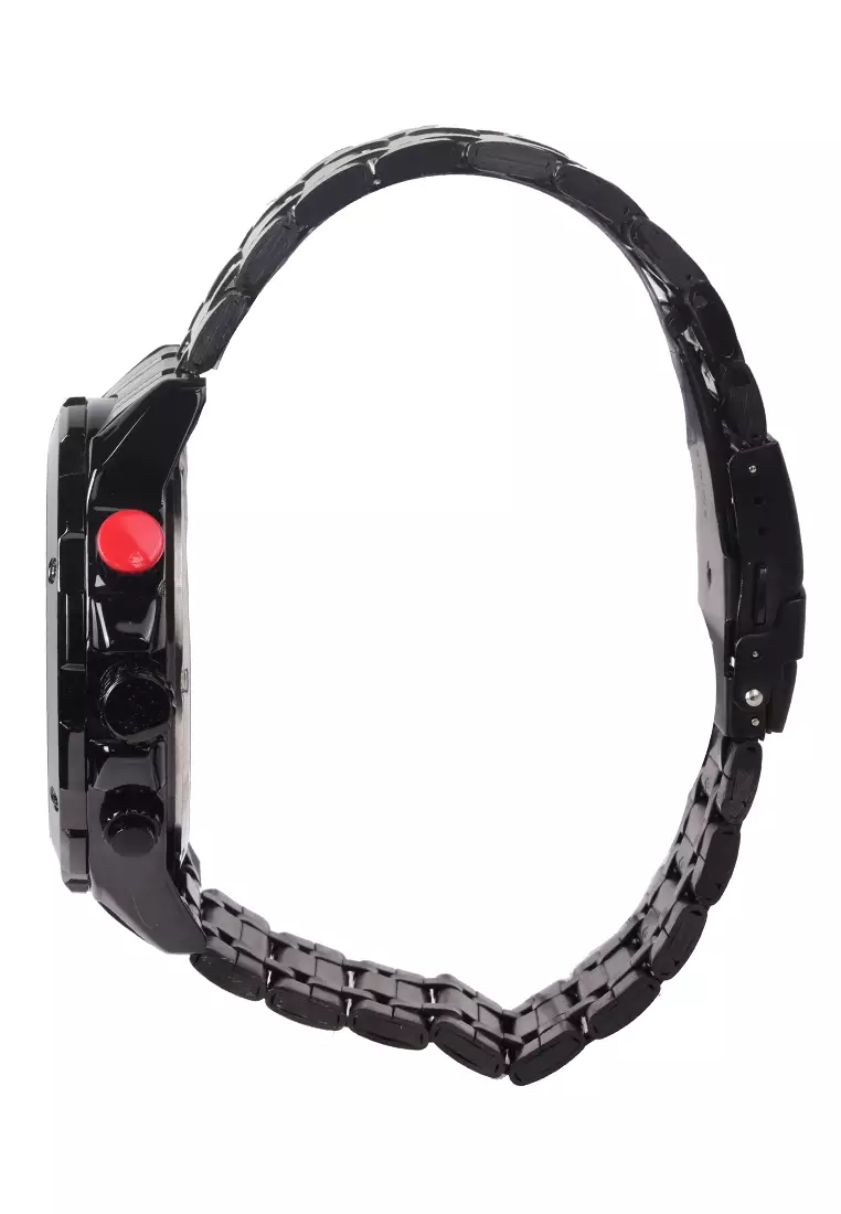 Viral Jam Tangan Analog Pria - Black Zinc Alloy Case - VR017