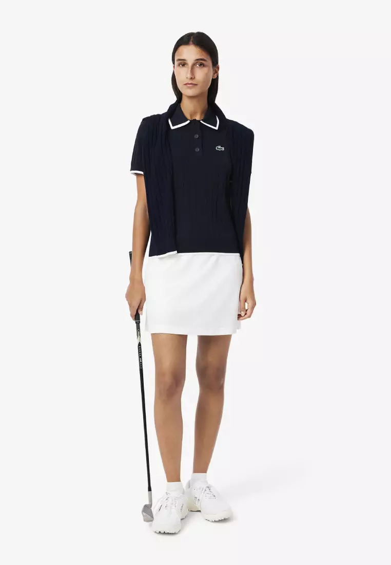 Short Sleeved Polo Collar Golf Sweater