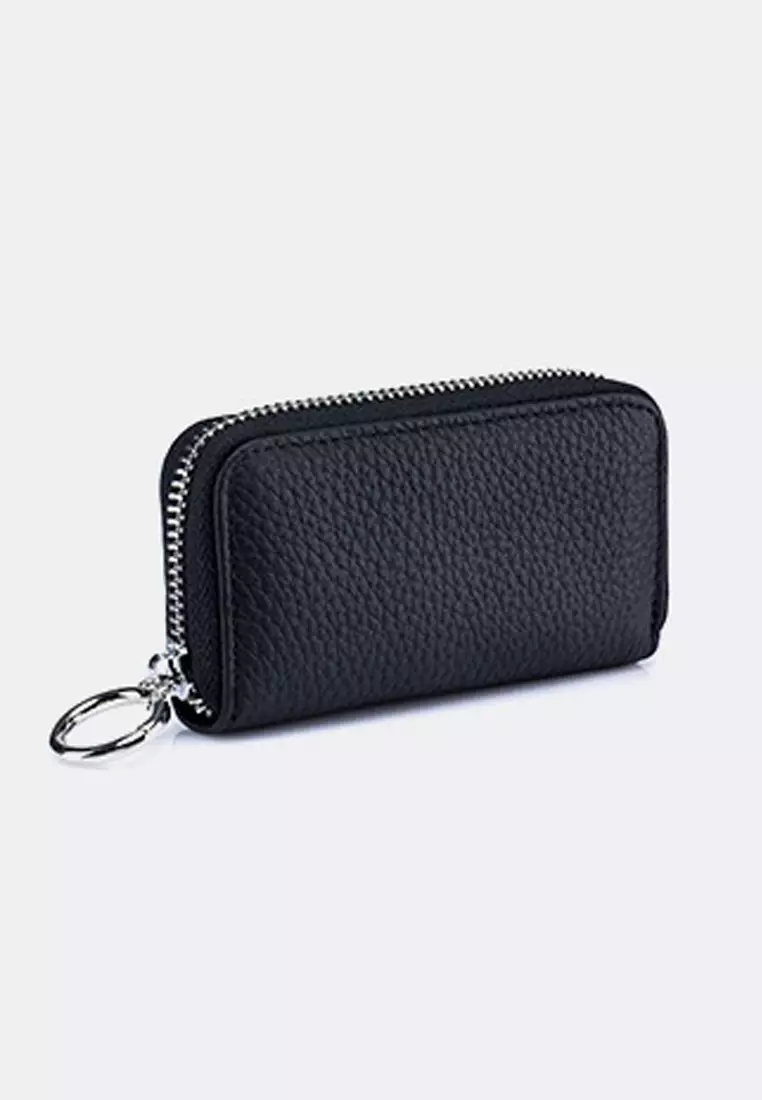 Full Grain Leather Zipper Key Case JW AN-3443