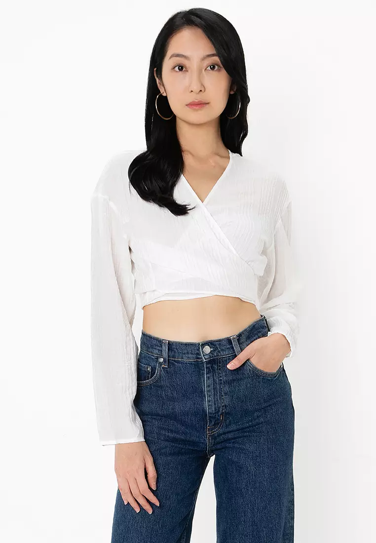 Maglietta Bianca Studio Apartment Maglia In Pizzo Zara ZARA Crop