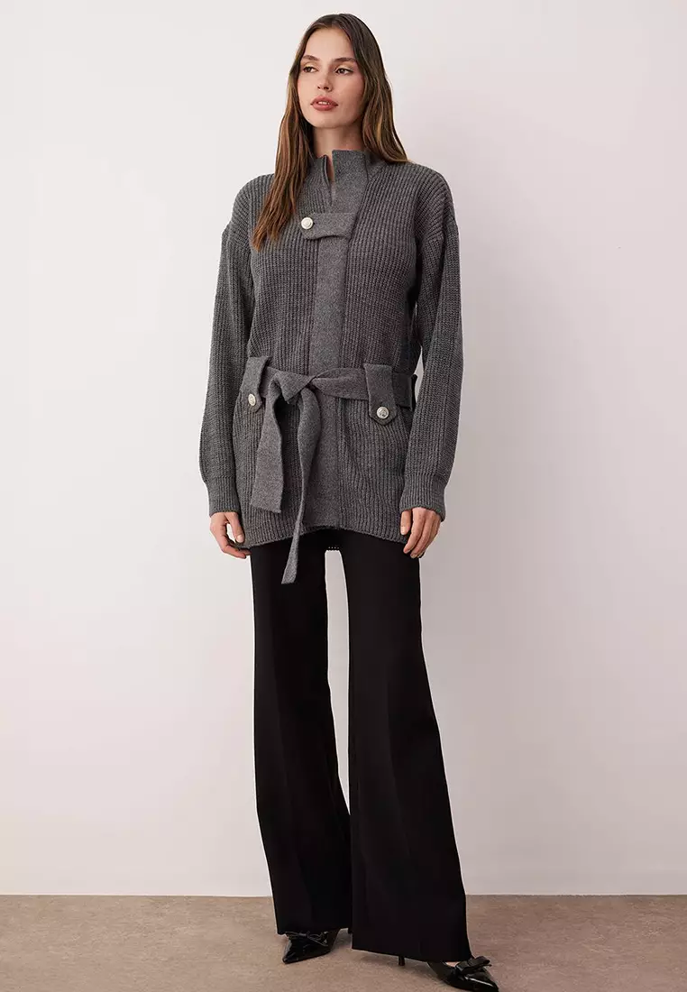 Zippered Knitwear Jacket Cardigan