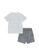 Converse grey Converse Distorted Cargo Shorts Set (Toddler) 111B5KACADDC51GS_2