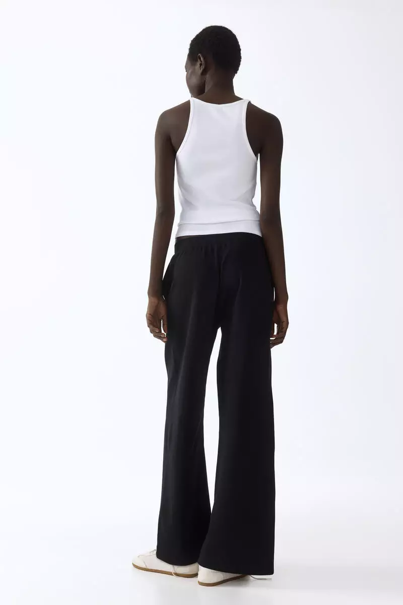 Wide interlock joggers