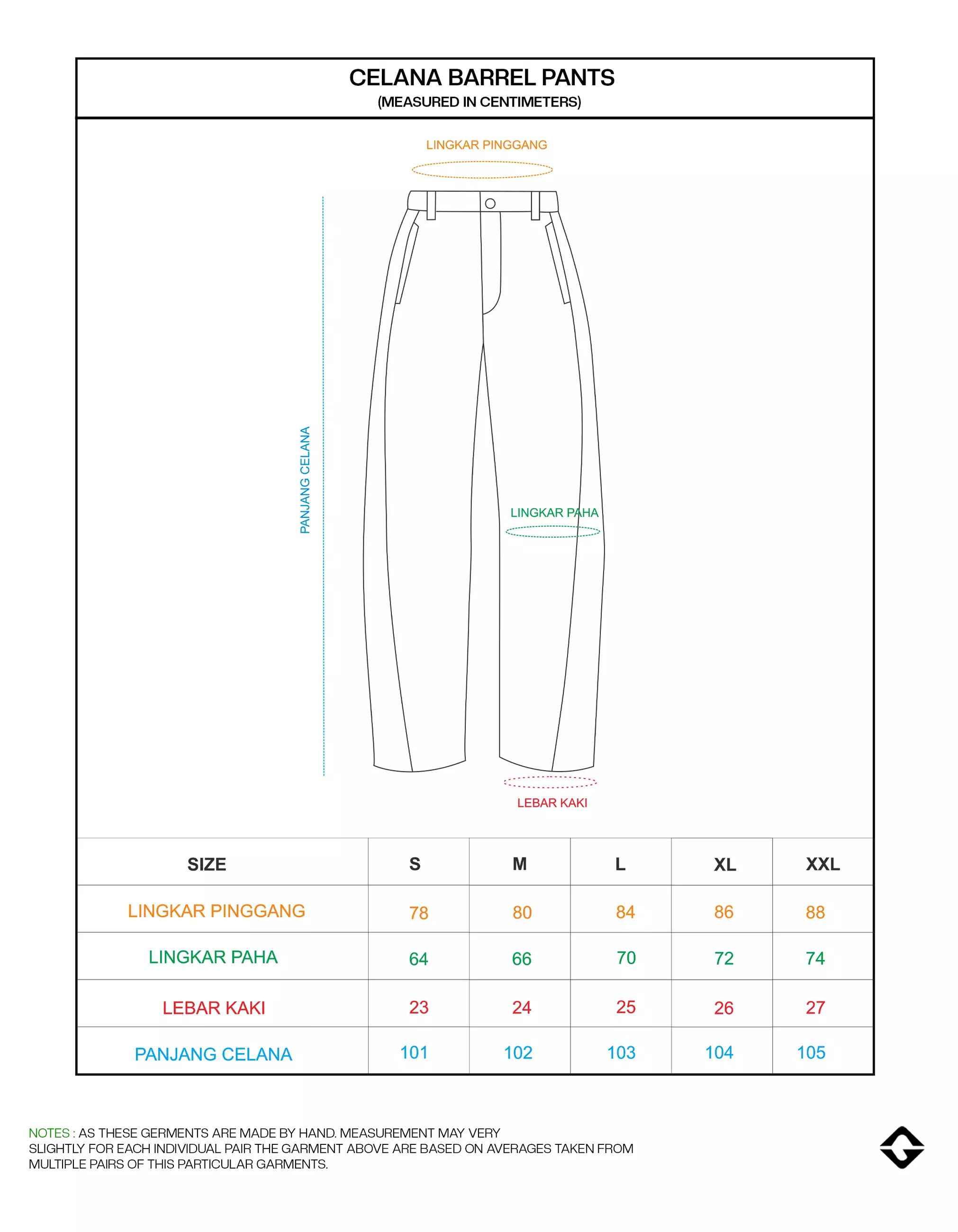 Gloaming Celana Barrel Twill Baggy Unisex White
