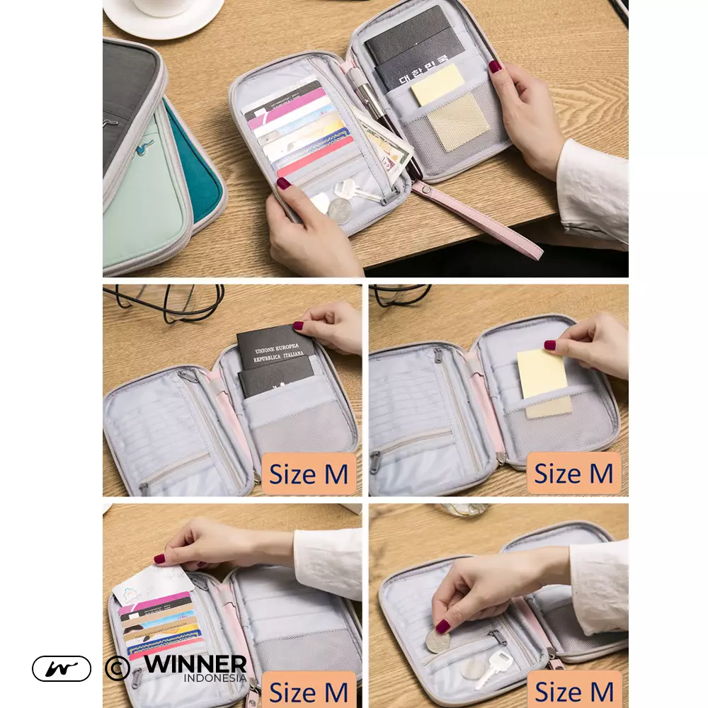 Passport Card Holder RFID Protection Anti-Theft Anti-Air Travel Case Wallet (T14-PP01) - Abu M