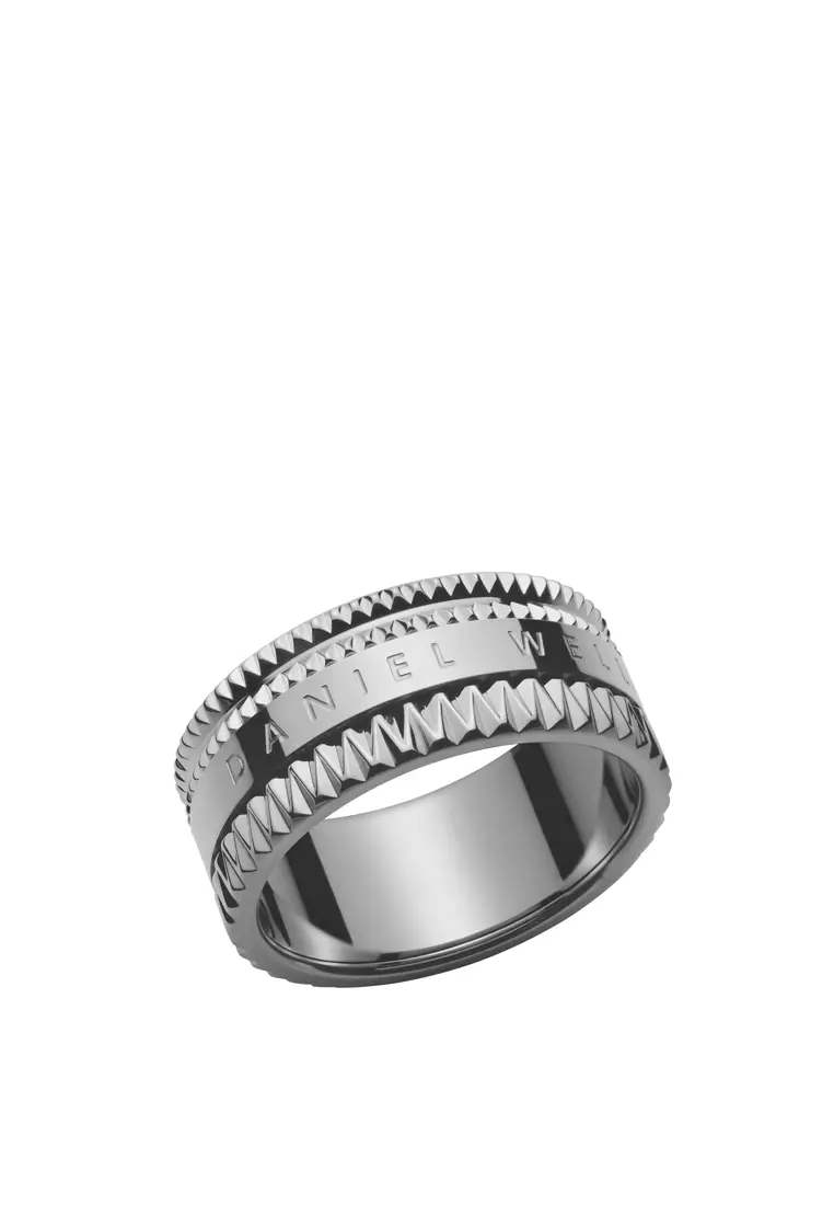 Elevation Ring Sliver - Unisex Ring - Couple Rings - Stainless steel Enamel Ring for Women and Men - DW Official