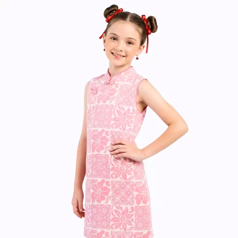 Dress Batik Anak Perempuan - Bhatara Batik Shang Chi - Atasan Batik Modern Lengan Pendek